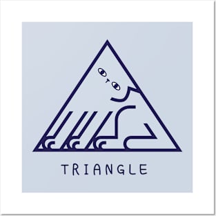 Cat in Triangle Shape Posters and Art